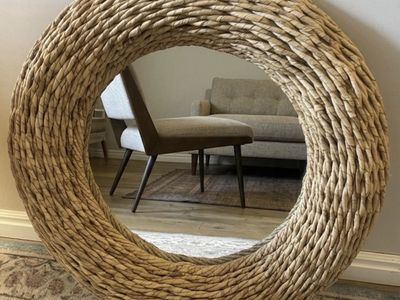 NEW 26" Round Seagrass Wall Mirror - Target Threshold Line