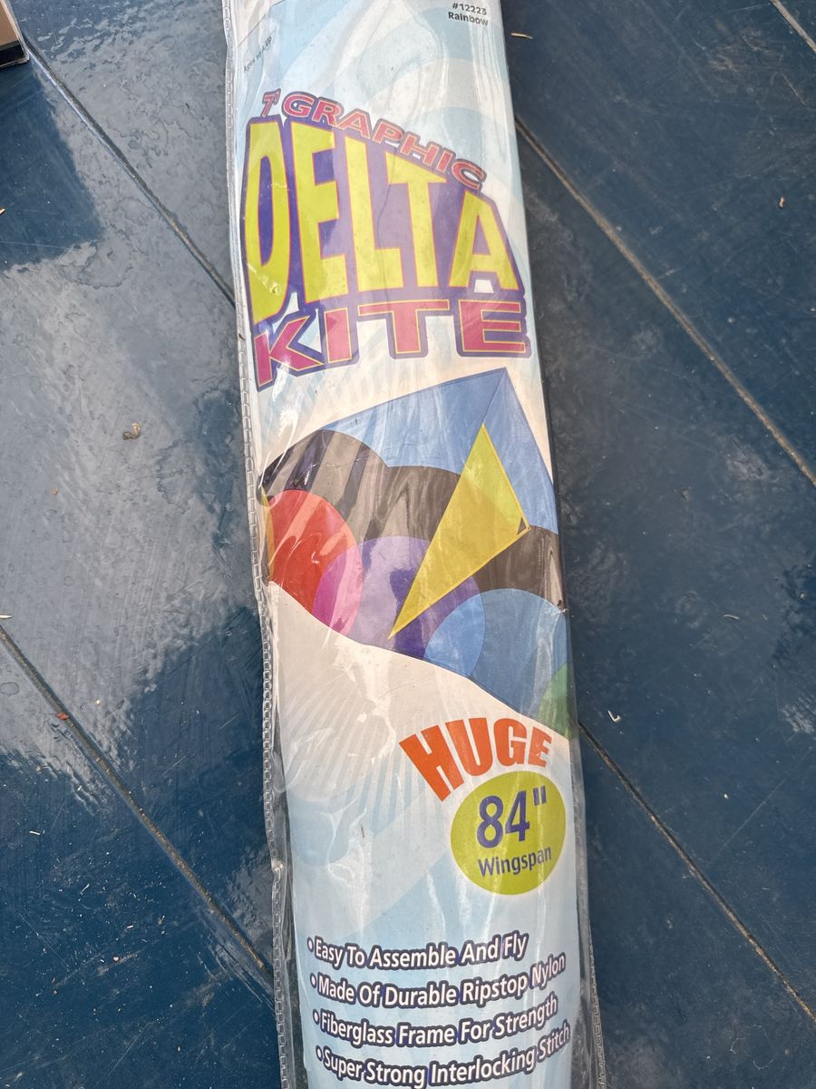 Go Fly A Kite Graphic Delta Kite Huge 84" Wingspan Ripstop Nylon
