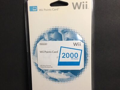 Nintendo Wii Points Sealed