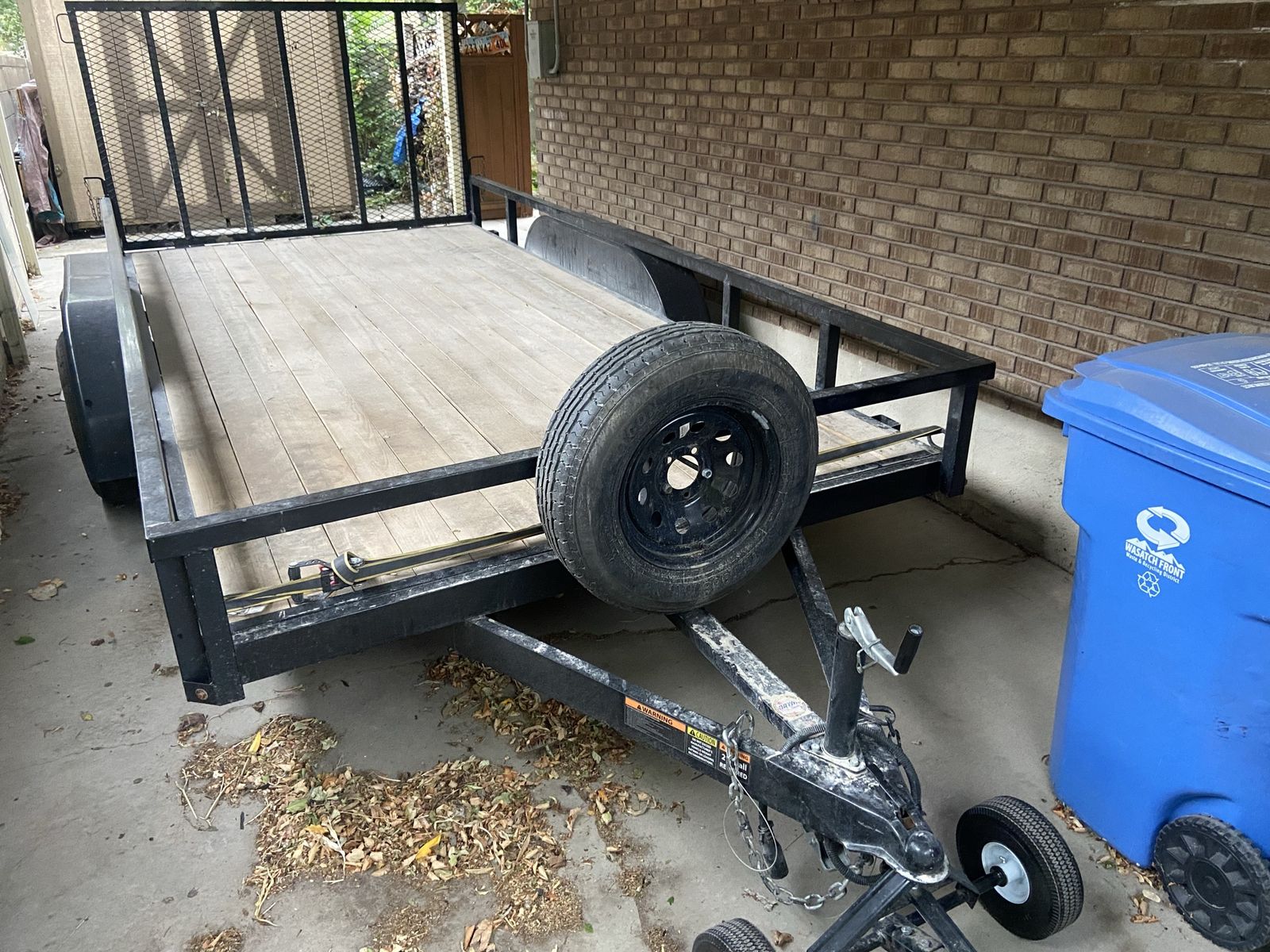 7’ x 14” Dual Axle Utility Trailer with Wood Deck and Ramp Gate