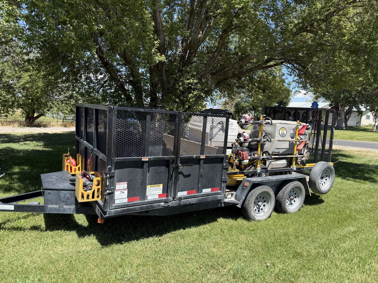 Lawn Care side dump trailer