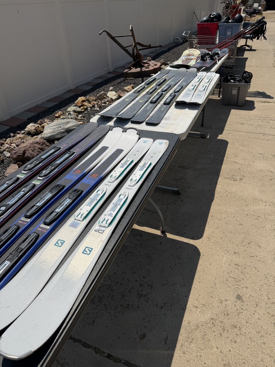 Bundle Sale: Skis, snowboards, helments, poles, bindings
