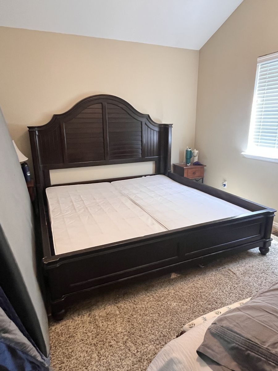 King size bed frame - Dark Cherry wood