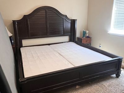 King size bed frame - Dark Cherry wood