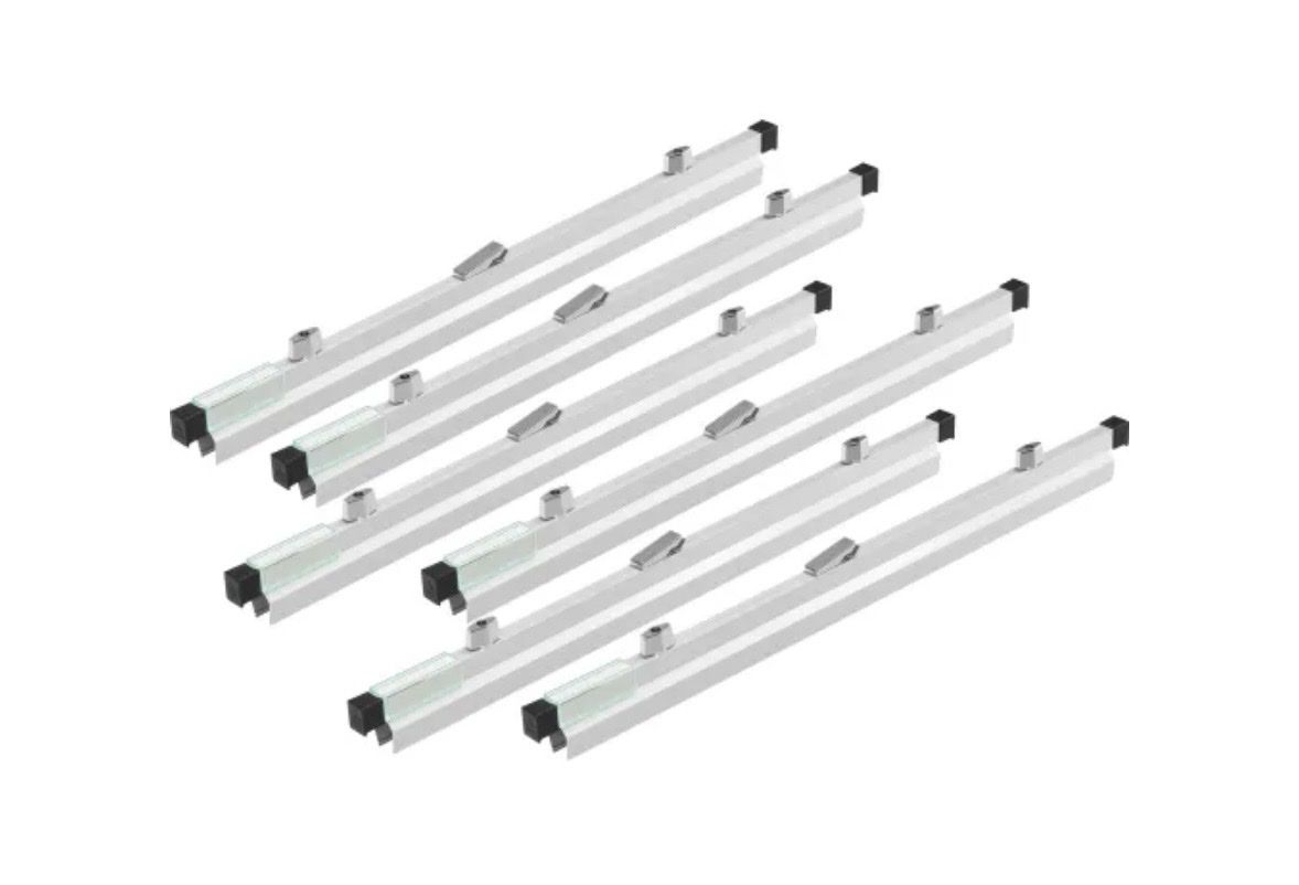 Hanging Clamps For Blueprint Storage Rack, 30"W, Silver, Pack of 6