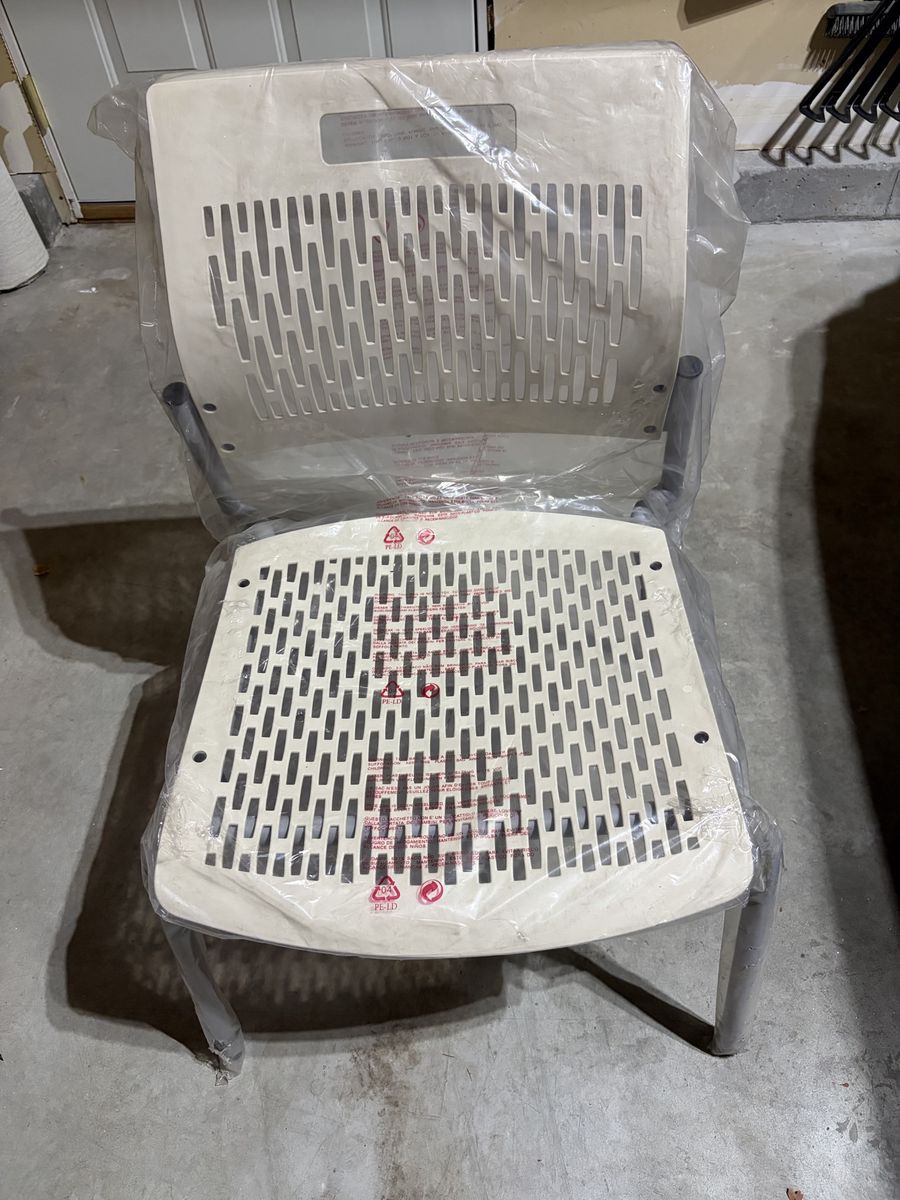 6 Plastic & Metal Chairs
