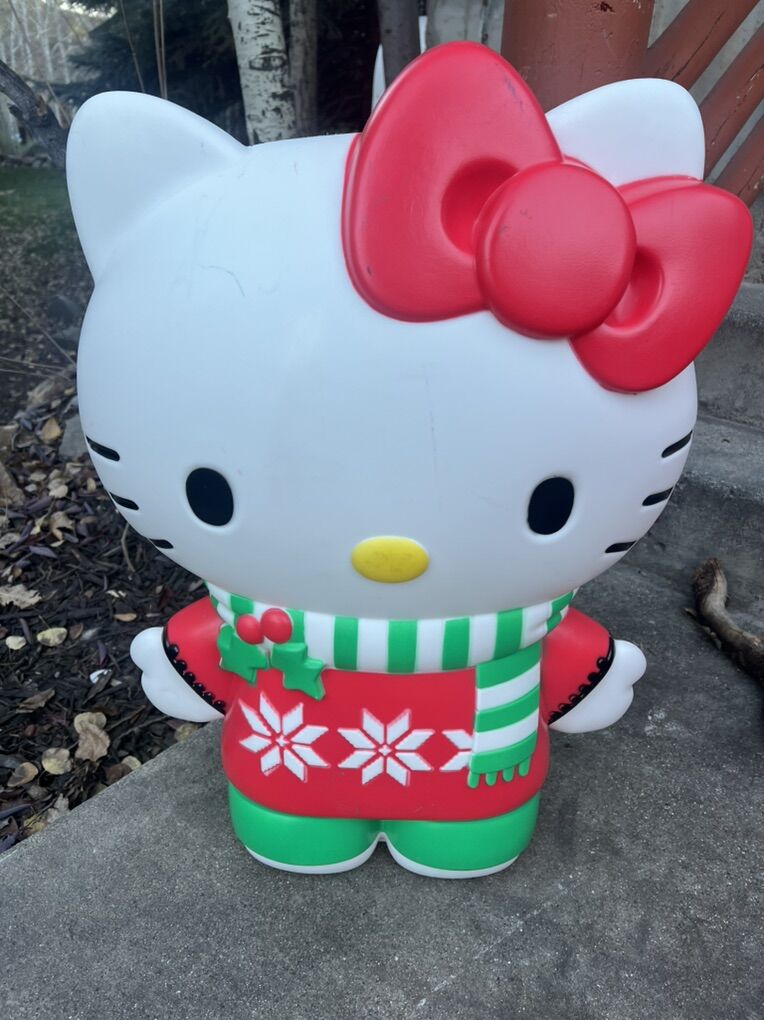 Hello Kitty chrismas Lights Blow Mold Decor