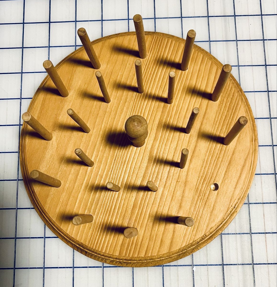 Tender Heart Treasures Wooden Thread Spool Holder Organizer, Made in China 1997, Item #61056