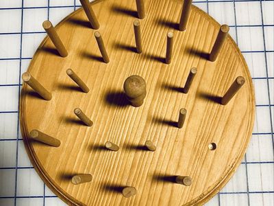 Tender Heart Treasures Wooden Thread Spool Holder Organizer, Made in China 1997, Item #61056