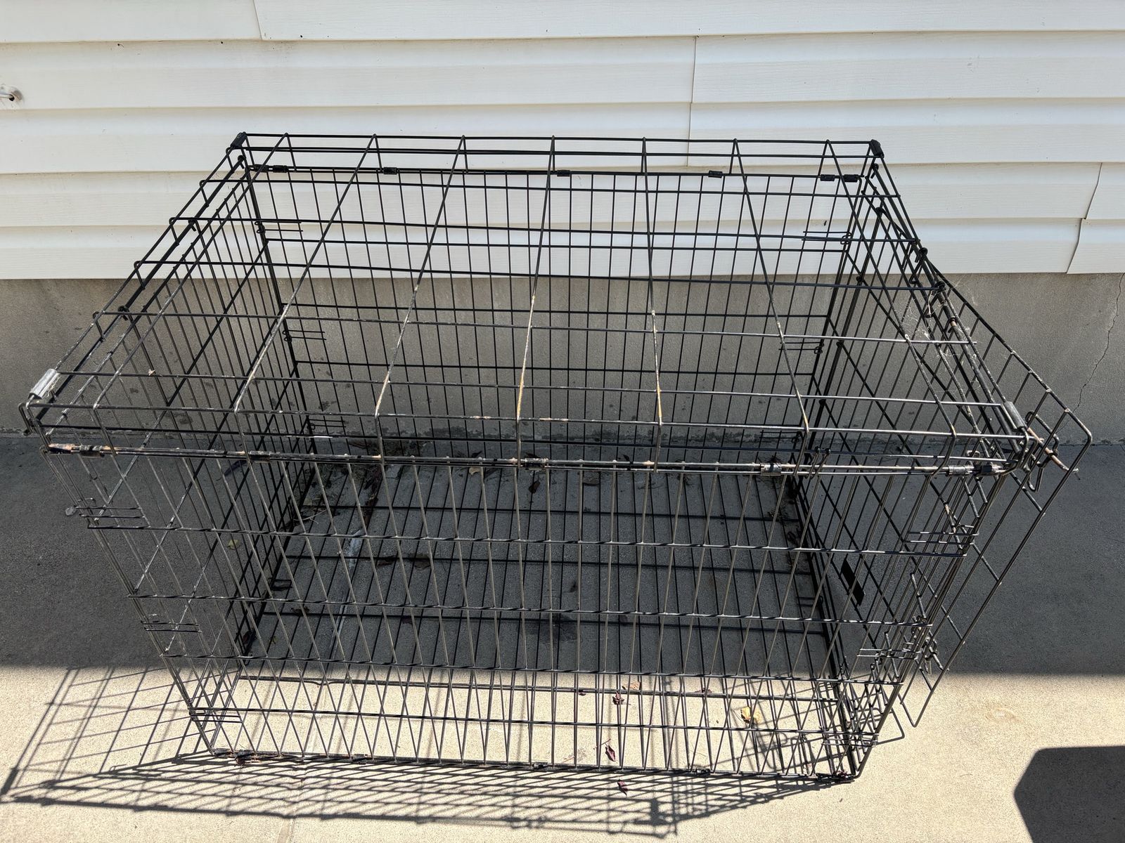 Folding Metal Wire Dog Crate - Large