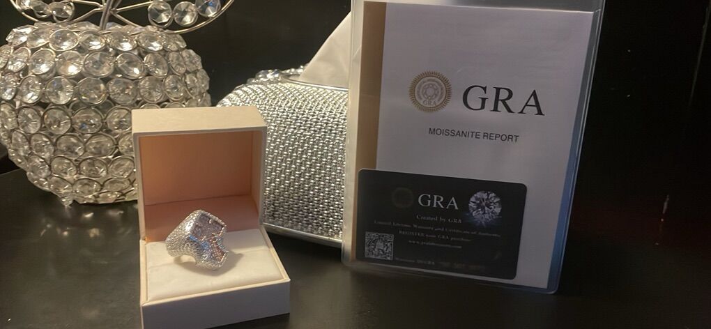 ICED OUT Moissanite Ring I S925 Silver | Size 8