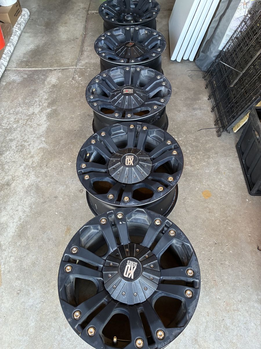 XD Series Rims - Set of 5 Black Wheels for Truck/SUV