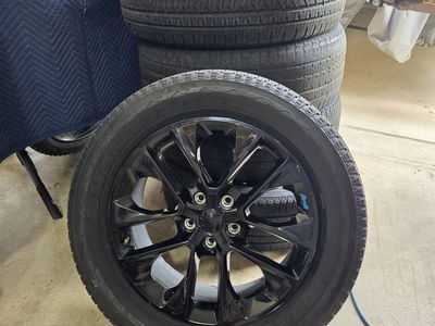 Jeep 2022 20" Black Rims & Tires (Set of 5)
