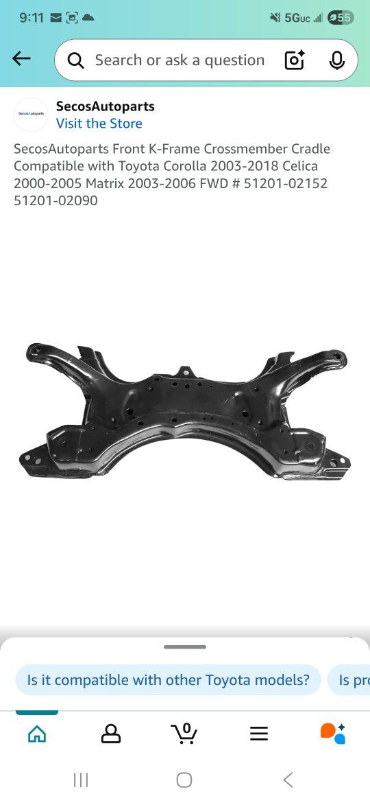 Toyota k frame crossmember
$300