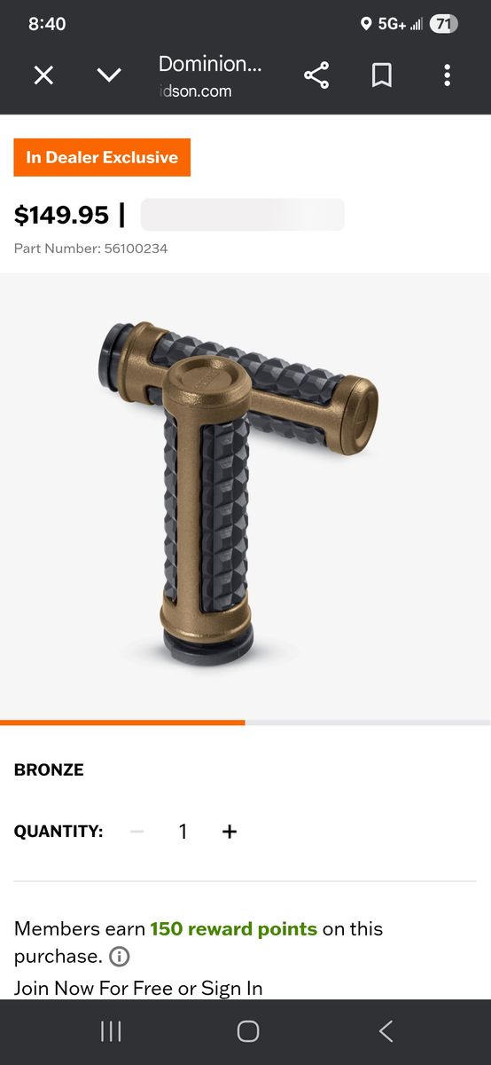 Harley Davidson Dominion Grips