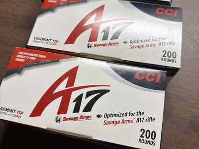 600 Rounds A17 CCI 17 Hmr Ammo