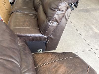 Leather sectional