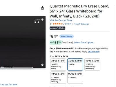 Quartet Magnetic Dry Erase Board