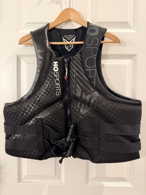 HO Sports Infinite Life Jacket Men's Adult 2XL Black/Grey USCG Approved Ski Vest