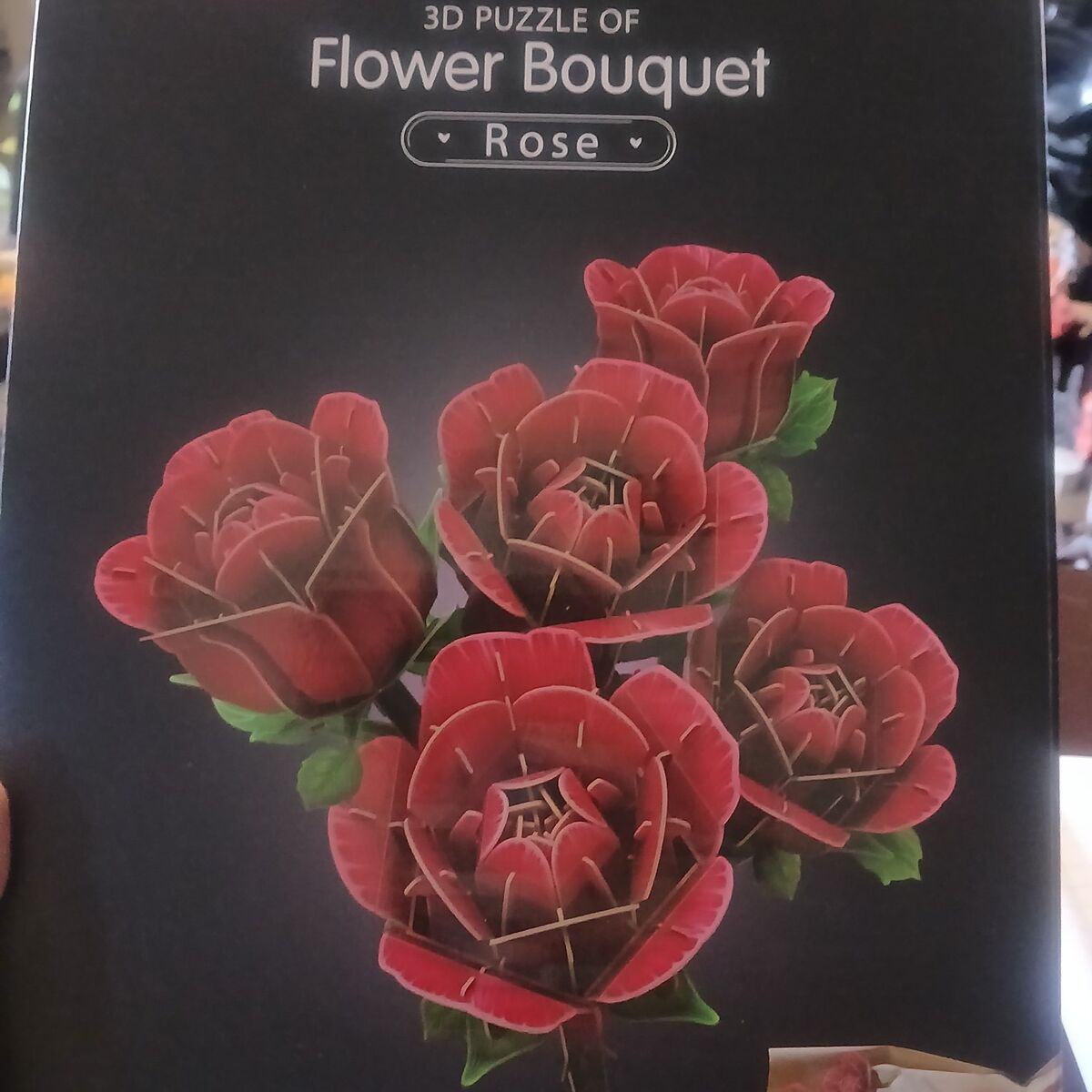 3D puzzle of flower bouquet (rose).