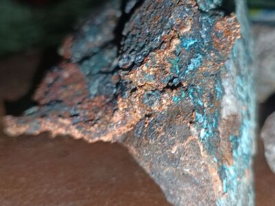 Native copper pieces