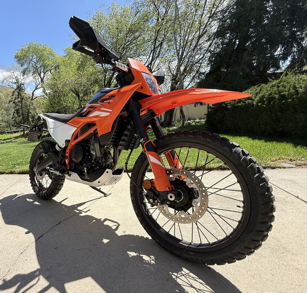 2025 KTM 390 Enduro R with 358 miles. No fees.