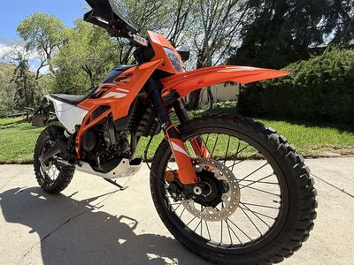 2025 KTM 390 Enduro R with 358 miles. No fees.