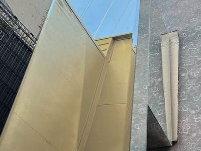 Vintage Glass Mirror Hollywood Regency Console Table MCM