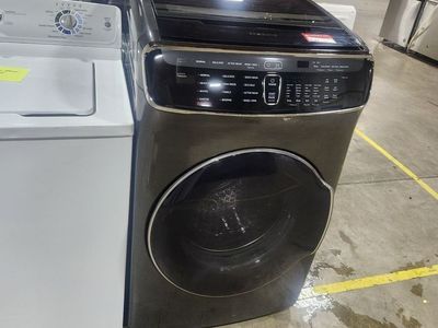 Samsung FlexWash 5.2 cu. ft. Smart Top-Load Washer Black Stainless Steel