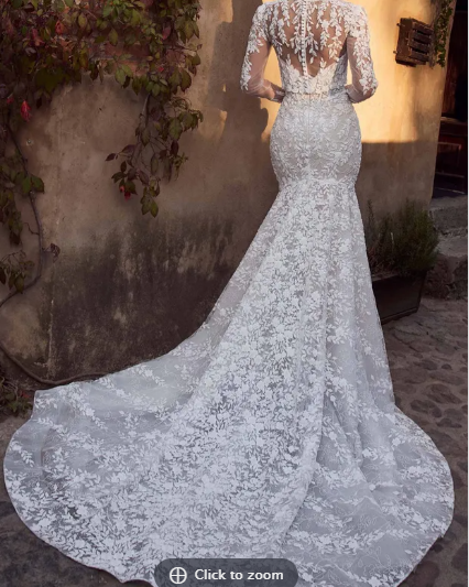 CALLA BLANCE 125243 size 12, ivory/light nude wedding dress