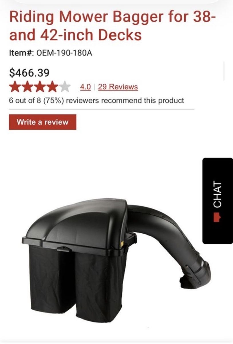 Riding Mower Bag System 38-42"