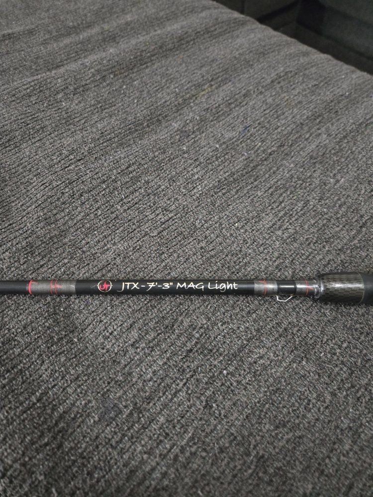 JT 7'3" Mag Light and Okuma Deadeye Custom 7'4" Medium Light spinning rods