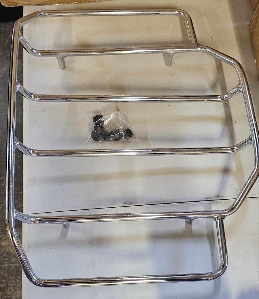 Chrome Harley Davidson Motorcycle Luggage Rack - (New in Box)