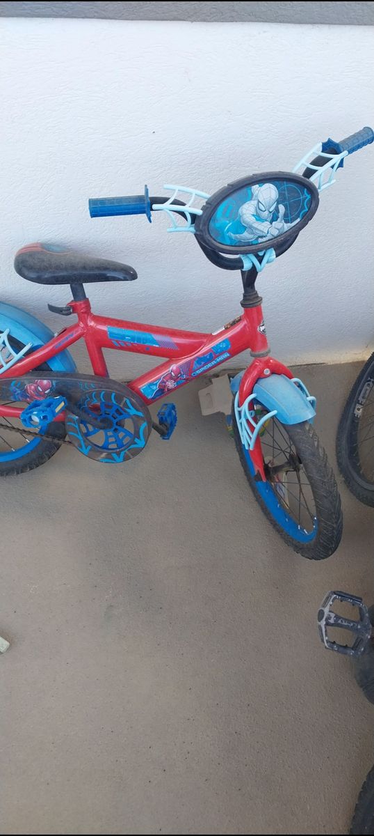 Spider-Man Kids Bike Red/Blue, 16-inch, Training Wheels Compatible