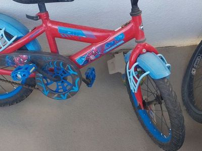Spider-Man Kids Bike Red/Blue, 16-inch, Training Wheels Compatible