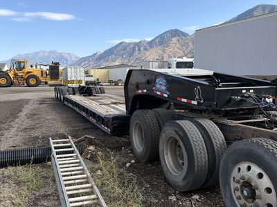 Heavy Duty Lowboy Trailer - Black Commercial Hauling Equipment