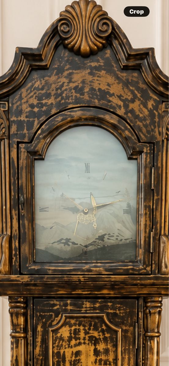Unique Hand-Painted Grandfather Clock Cabinet – 85” Tall