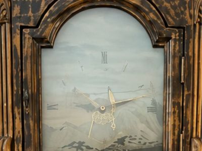 Unique Hand-Painted Grandfather Clock Cabinet – 85” Tall