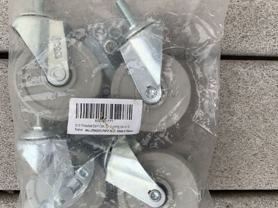 M10 Threaded Stem Caster Wheels - Set of 4 Swivel Casters with Hardware