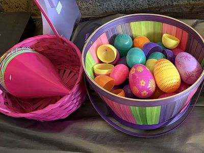 Easter Baskets and Plastic Eggs