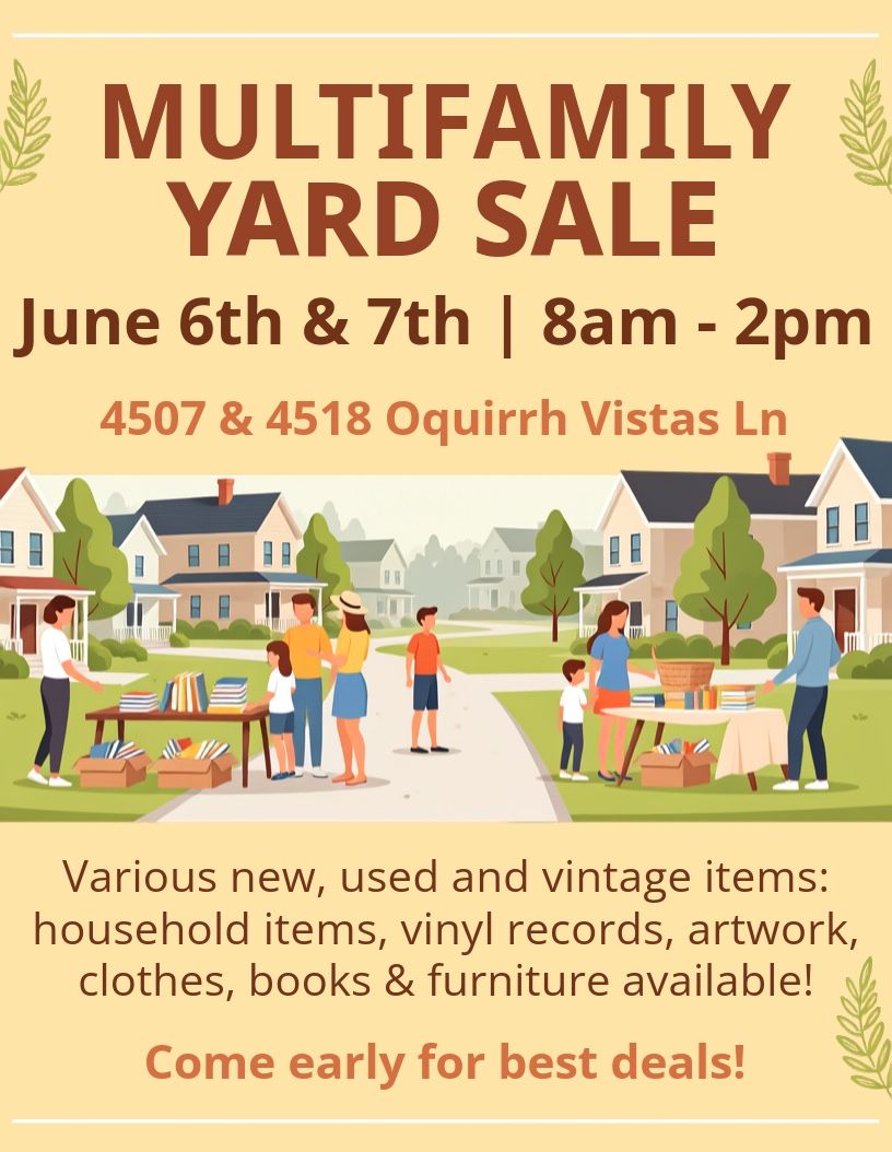 Yard Sale Sunday 6/7 8:00-2:00