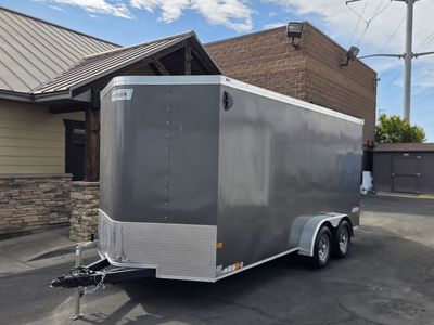 2025 Haulmark 7x16 Enclosed Cargo Trailer UTV/ATV/Car Hauler Pkg 7k Axles Used