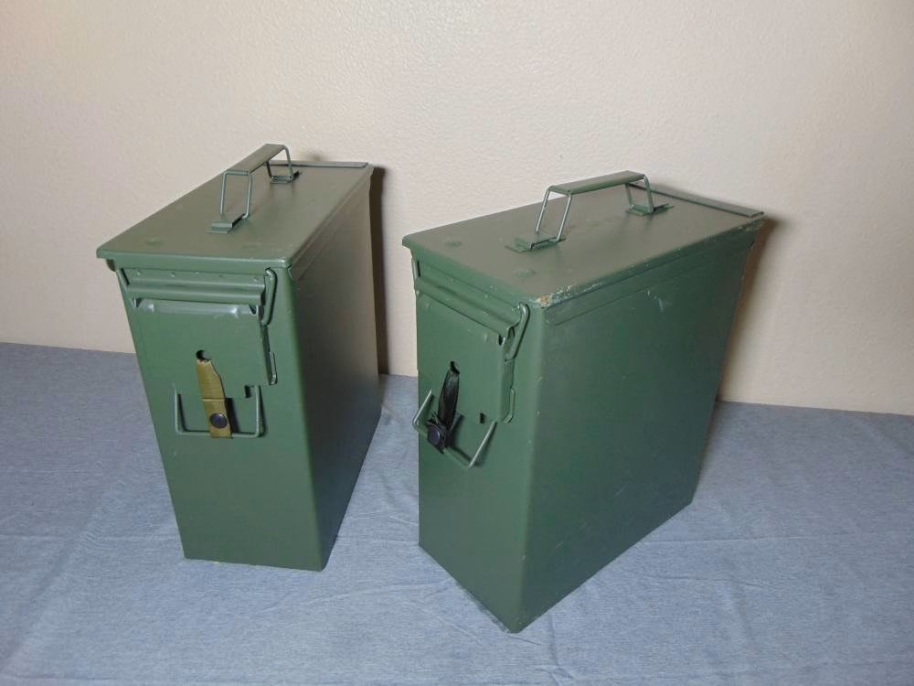 Set Of 2 - 50342 G.I. ISSUE NVG – PADDED AMMO CAN Like New
