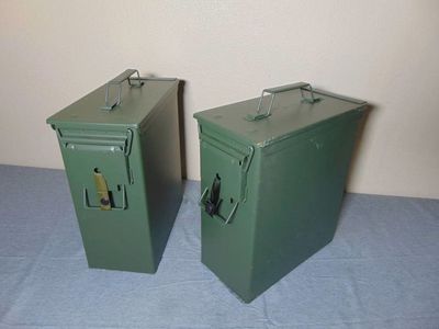 Set Of 2 - 50342 G.I. ISSUE NVG – PADDED AMMO CAN Like New