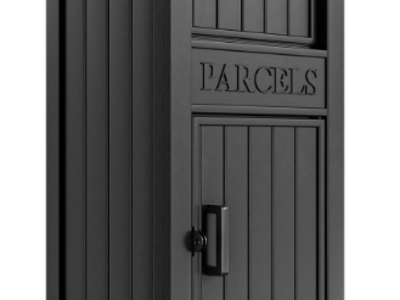 Package Delivery Box with Sign, Lockable & Weatherproof Anti-Theft Delivery Boxes for Outside, Porch, Curbside, House, Black