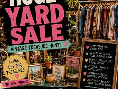 HUGE YARD SALE / VINTAGE TREASURE HUNT