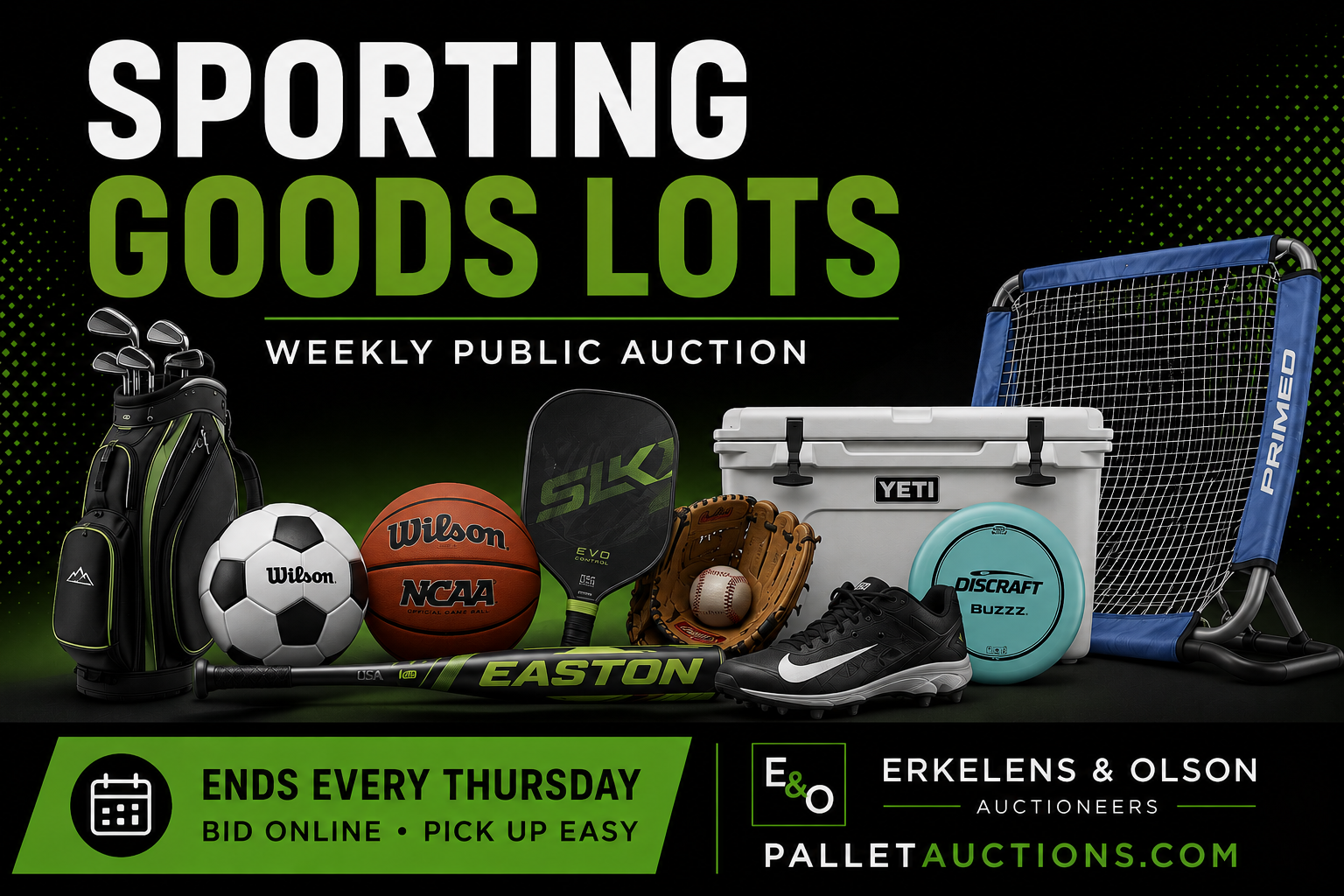 Golf Clubs - Kayaks - Rackets - Weekly Auction