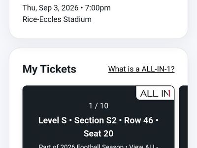 Utah vs Idaho Tickets & Parking Pass