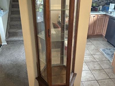 Vintage Pulaski Lighted Curio Cabinet 70x25x11