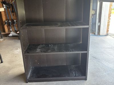 Dark Brown 3-Shelf Bookcase - 35" H x 20" D Storage Shelf